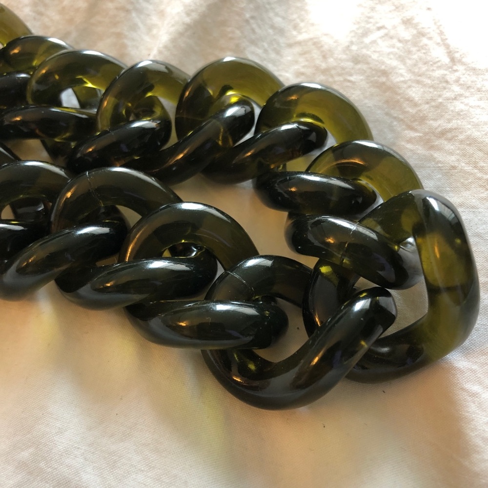 Jcrew Lucite chain link necklace